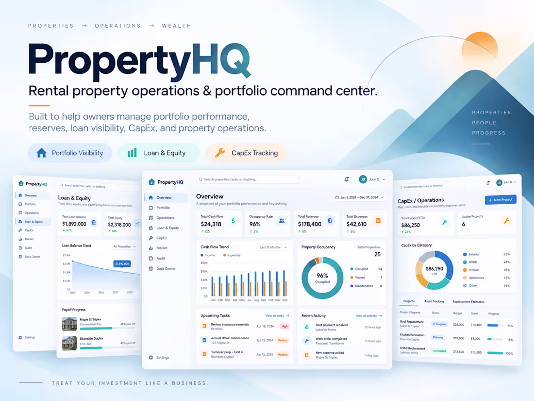 Cover image for Designed PropertyHQ to help rental