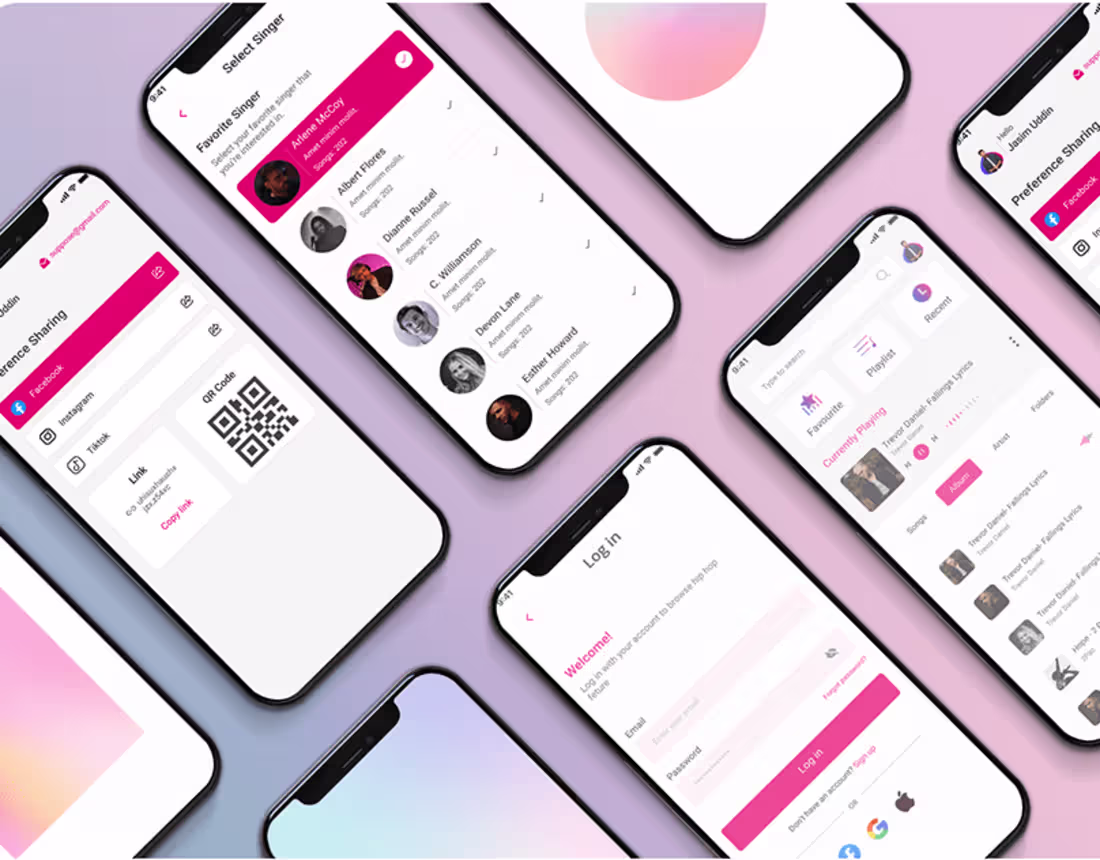Cover image for Case study hip hop music app on Behance