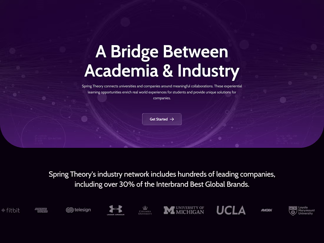 Cover image for Spring Theory Website Design