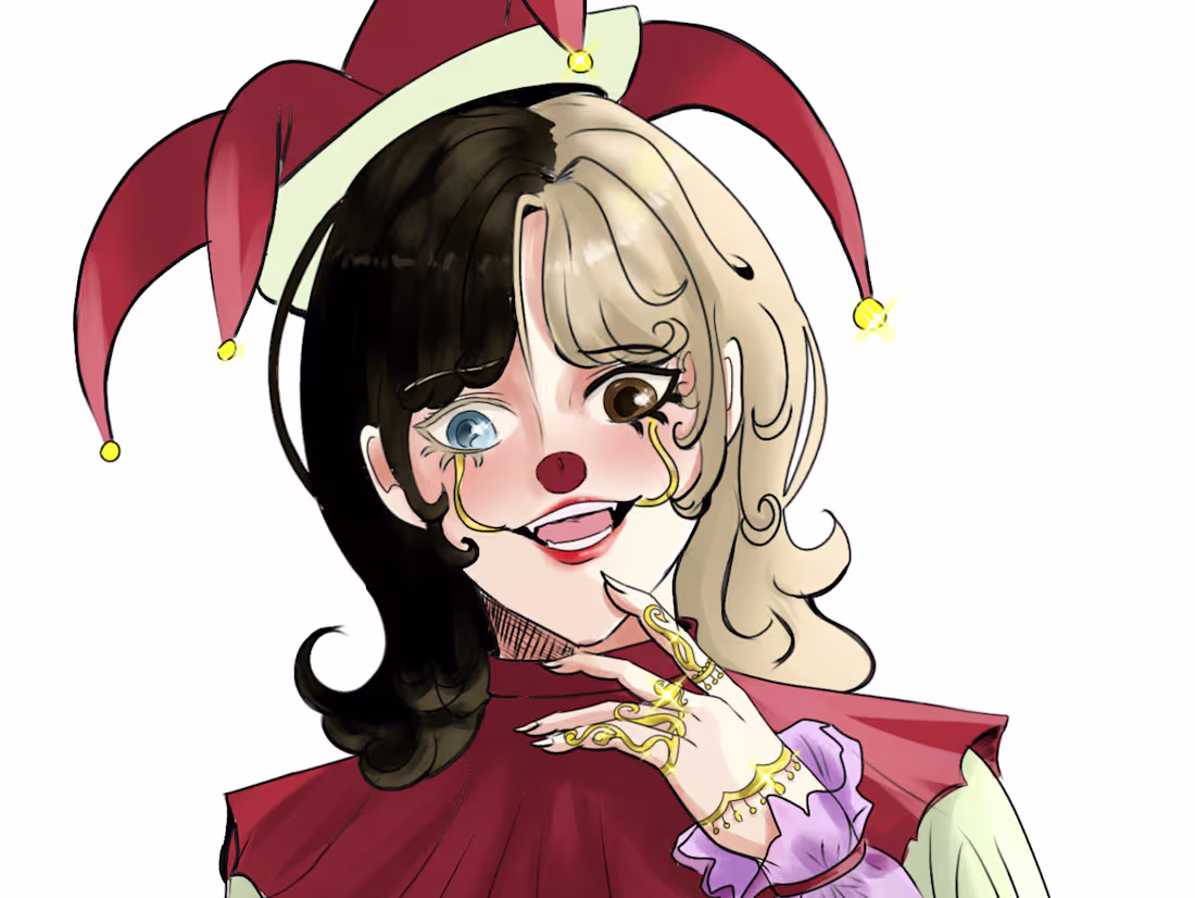 Cover image for Clown girl digital art 