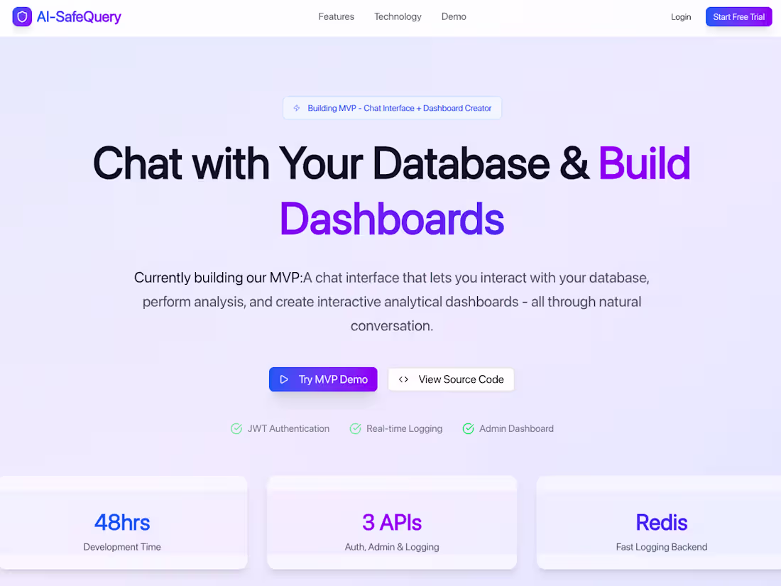 Cover image for AI-SafeQuery Development for Secure Database Interaction