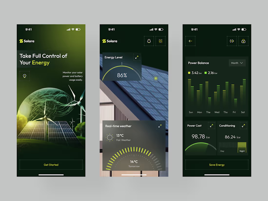 Cover image for Solar Energy Mobile Dashboard App