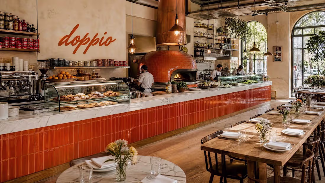Cover image for DOPPIO — pizzeria & café branding and website