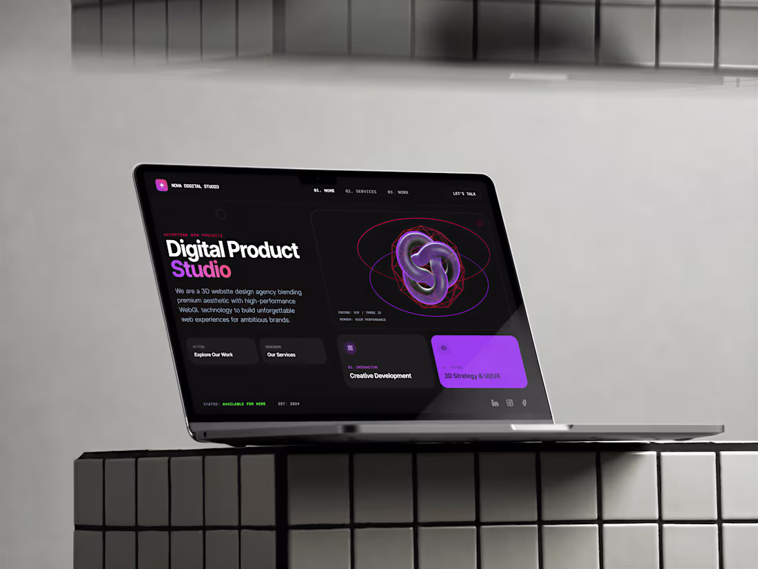 Cover image for Nova Digital Studio | 3D Website