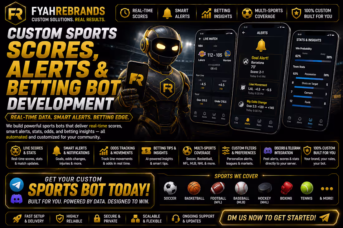Cover image for Custom Sports Bot Development