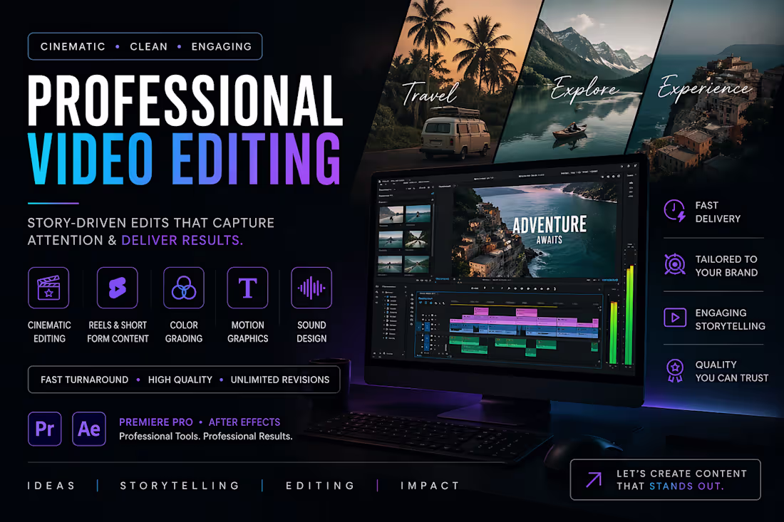 Cover image for Video Editing & Motion Graphics