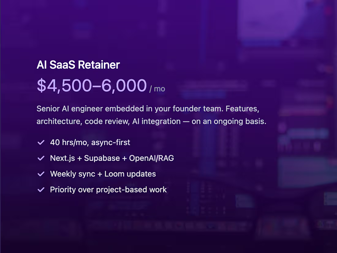 Cover image for AI SaaS Retainer