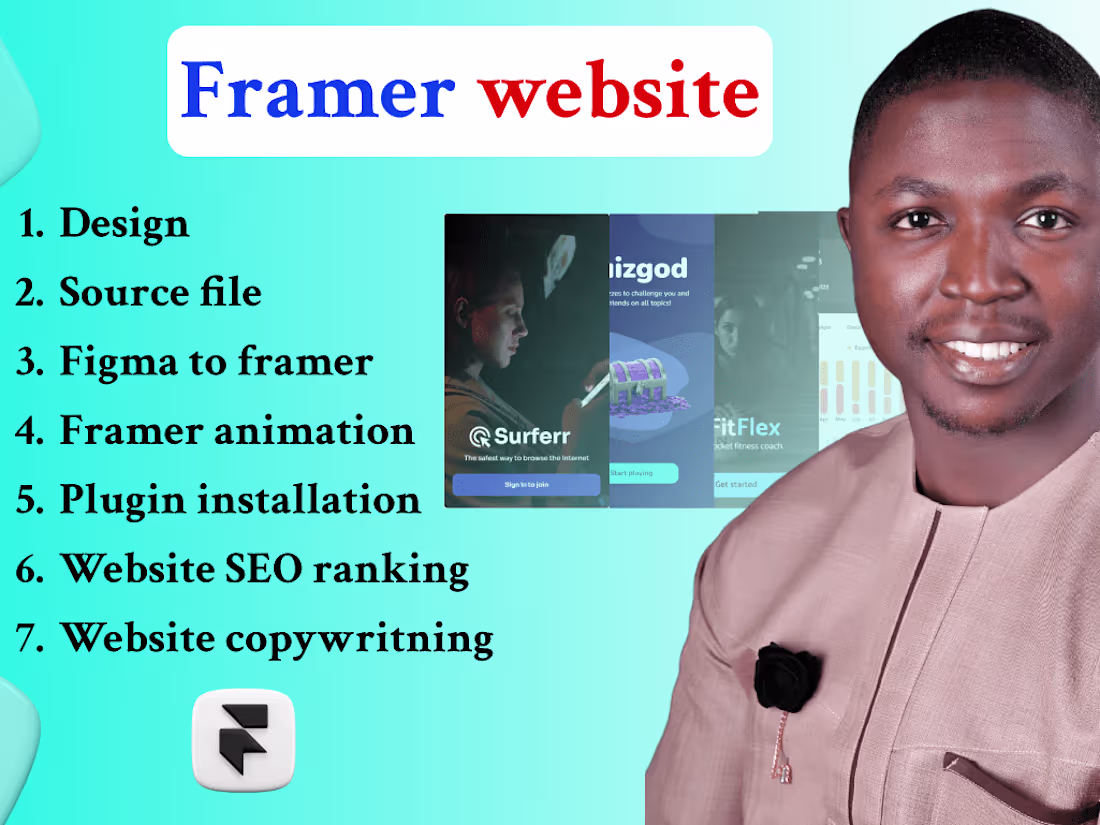 Cover image for I will build or redesign a responsive framer website