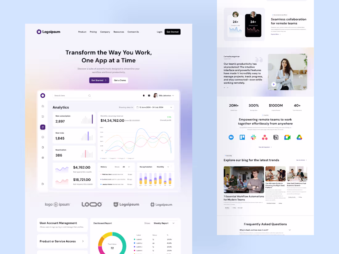 Cover image for I designed this modern SaaS