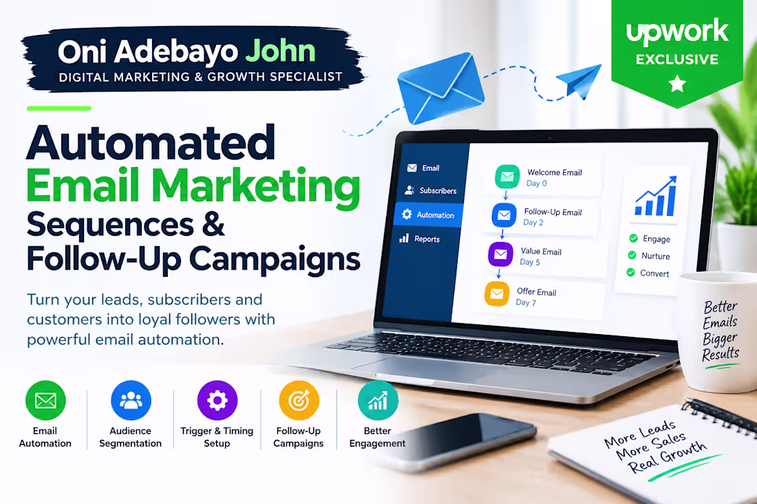 Cover image for Get  automated email marketing sequences and follow-up campaigns