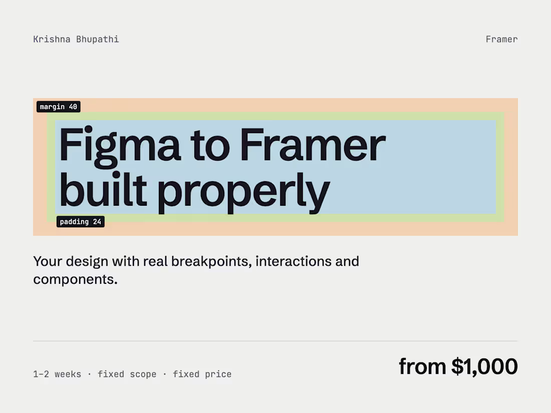 Cover image for Figma to Framer, built properly