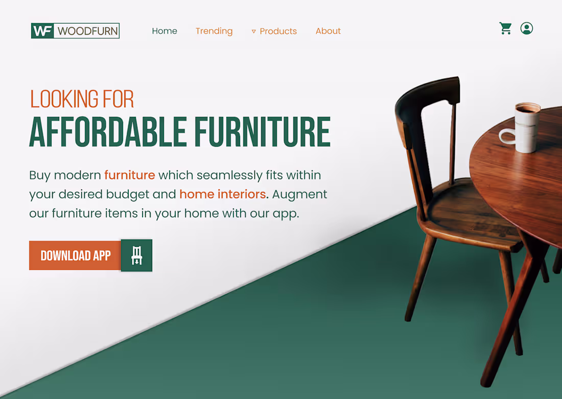 Cover image for WOODFURN - UI Design for