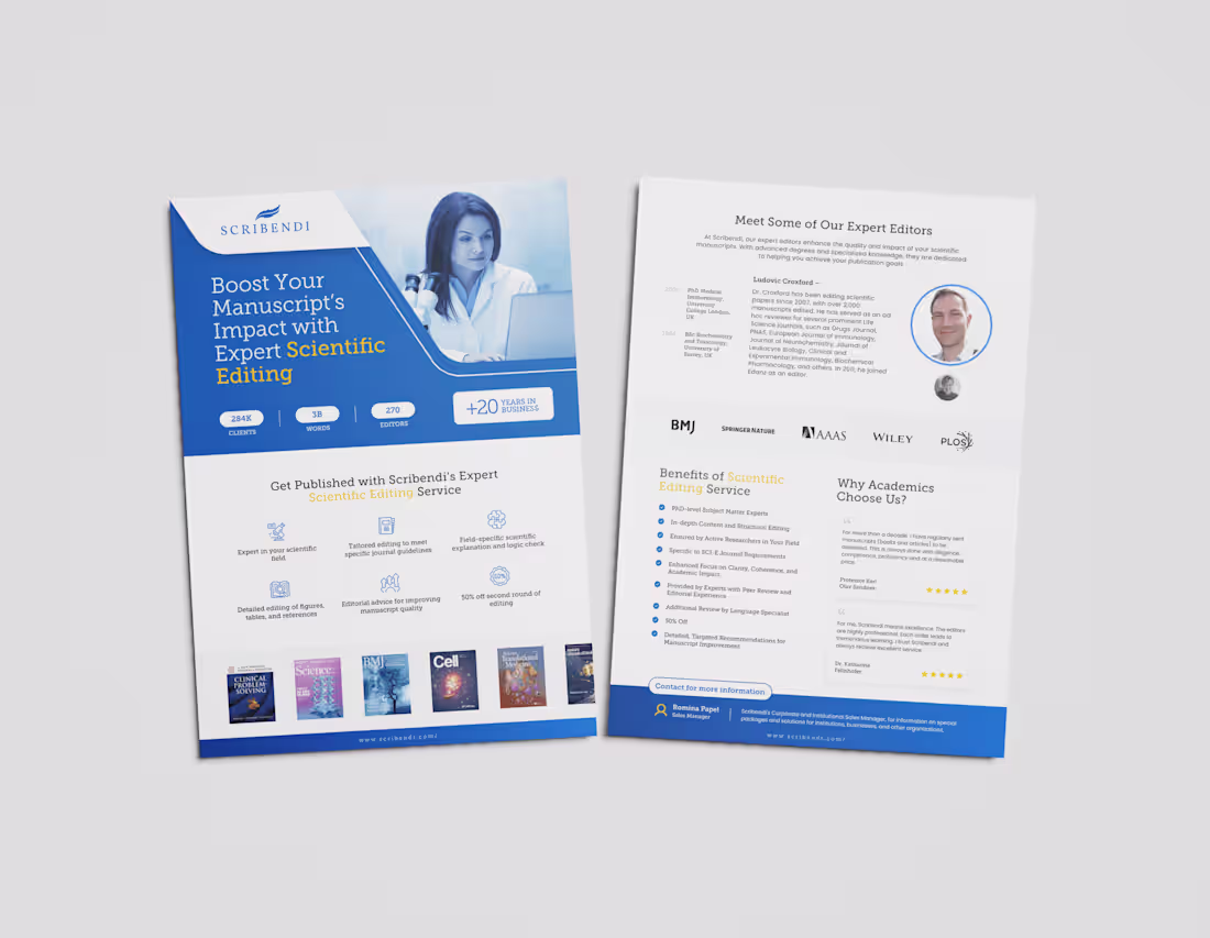 Cover image for Double sided flyer, brochure design