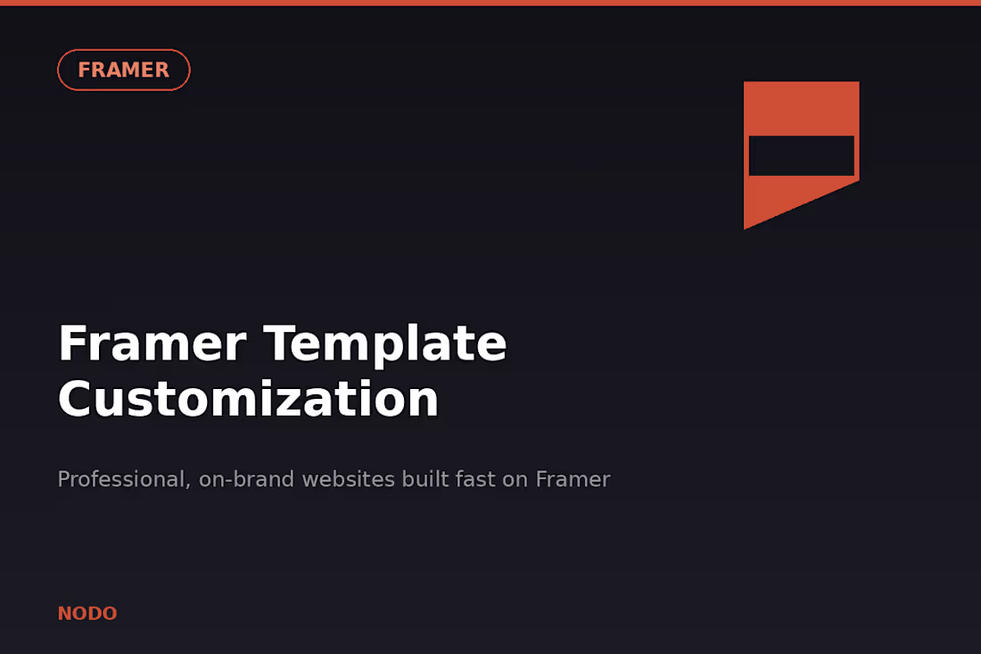 Cover image for Framer Template Customization