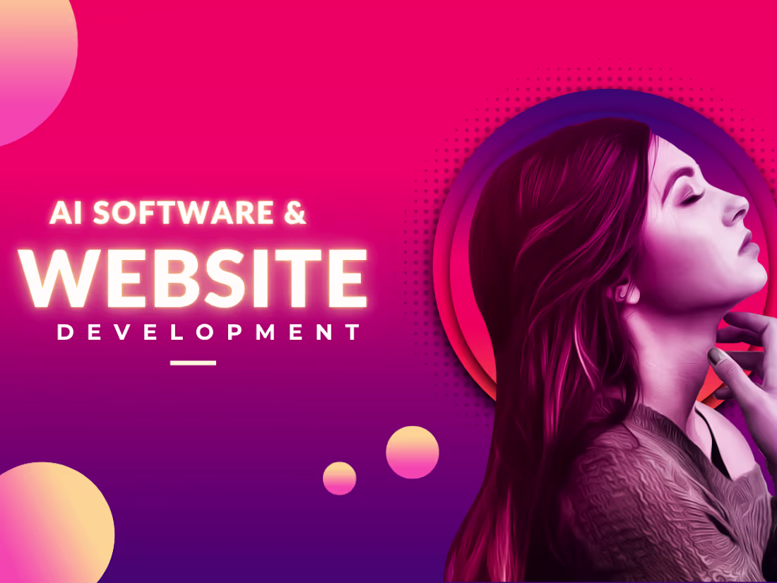 Cover image for ai web application, software development, website development