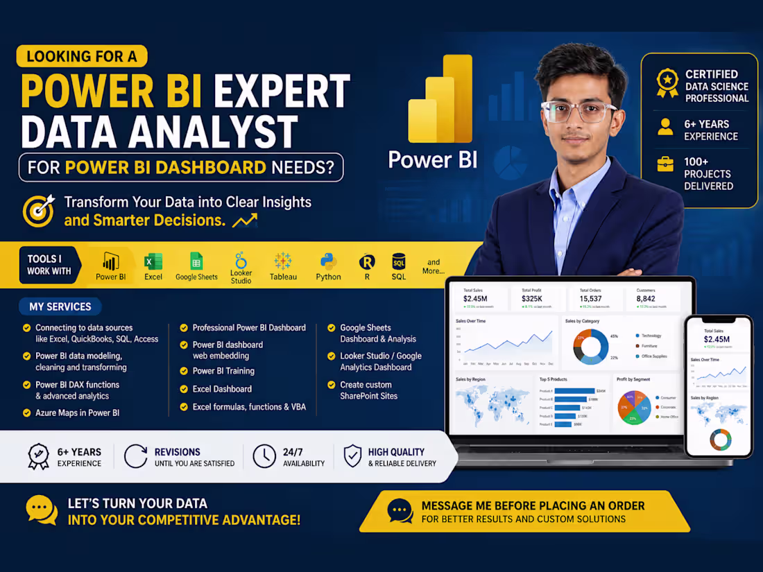 Cover image for Power BI Dashboard | EDA | Automation