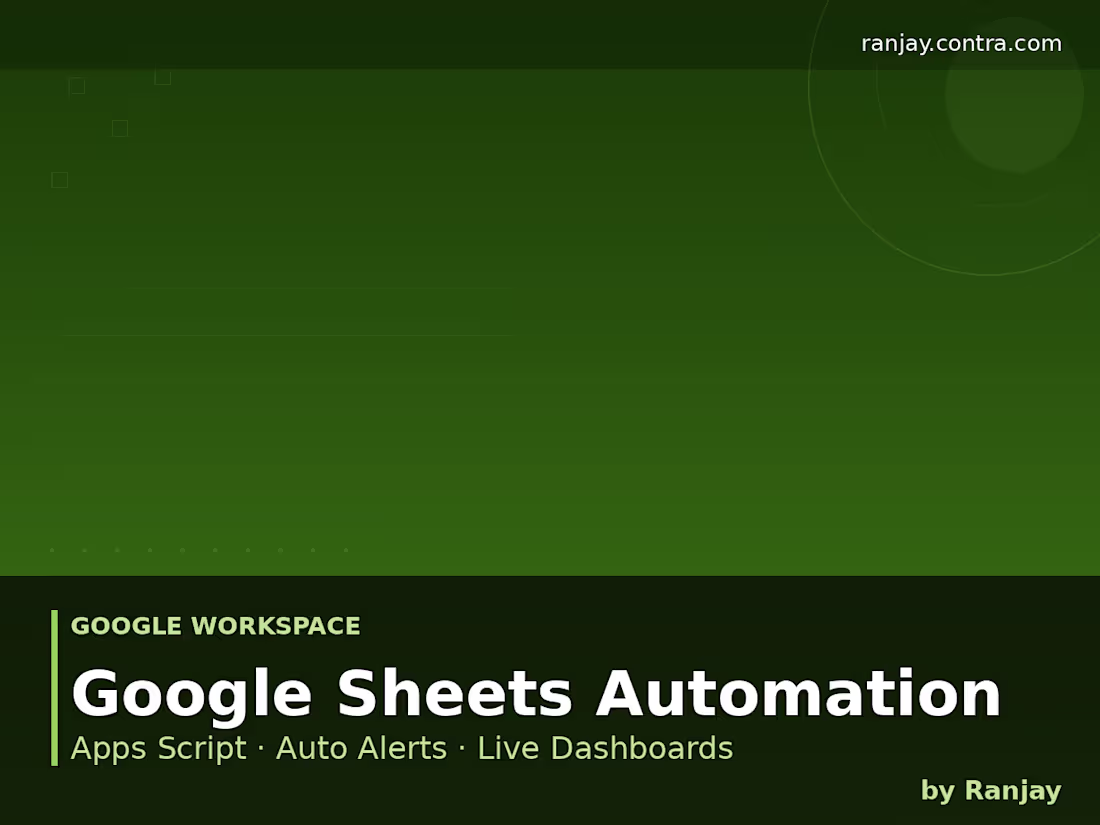 Cover image for Google Sheets Automation