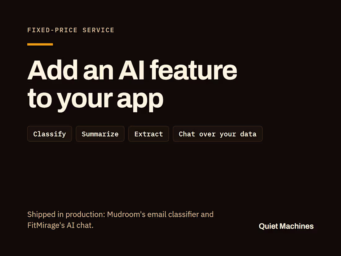 Cover image for Add an AI feature to your app