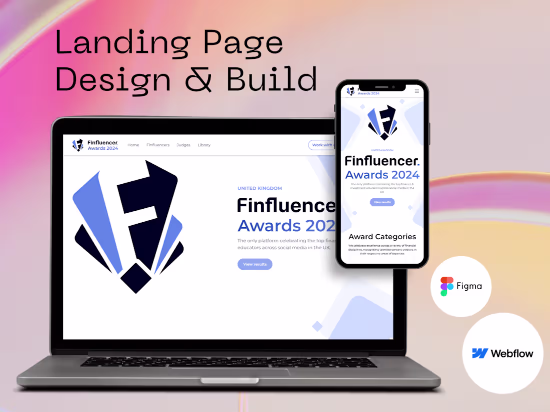 Cover image for Landing Page Design + Webflow Build