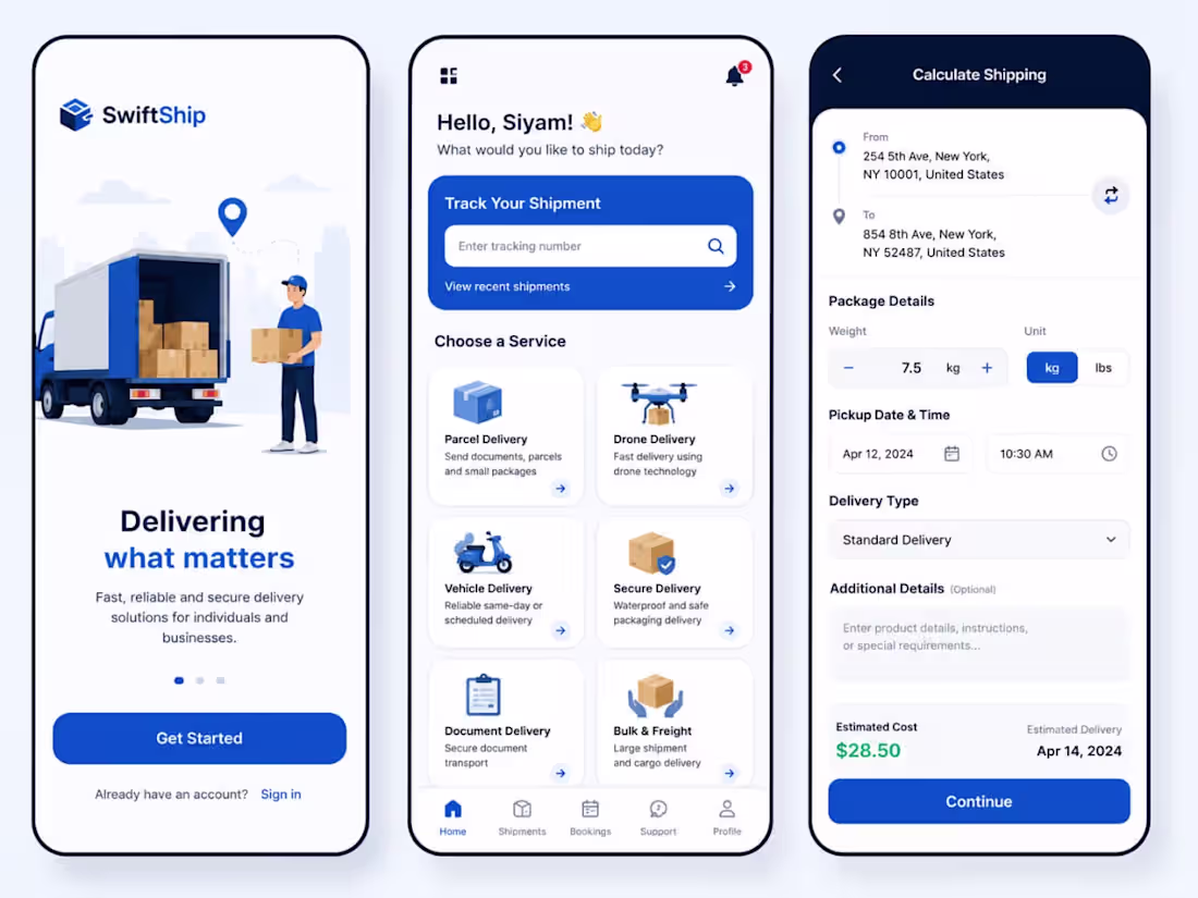 Cover image for SwiftShip — Logistics & Delivery
