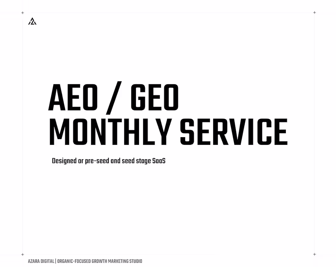 Cover image for AEO / GEO Monthly Service