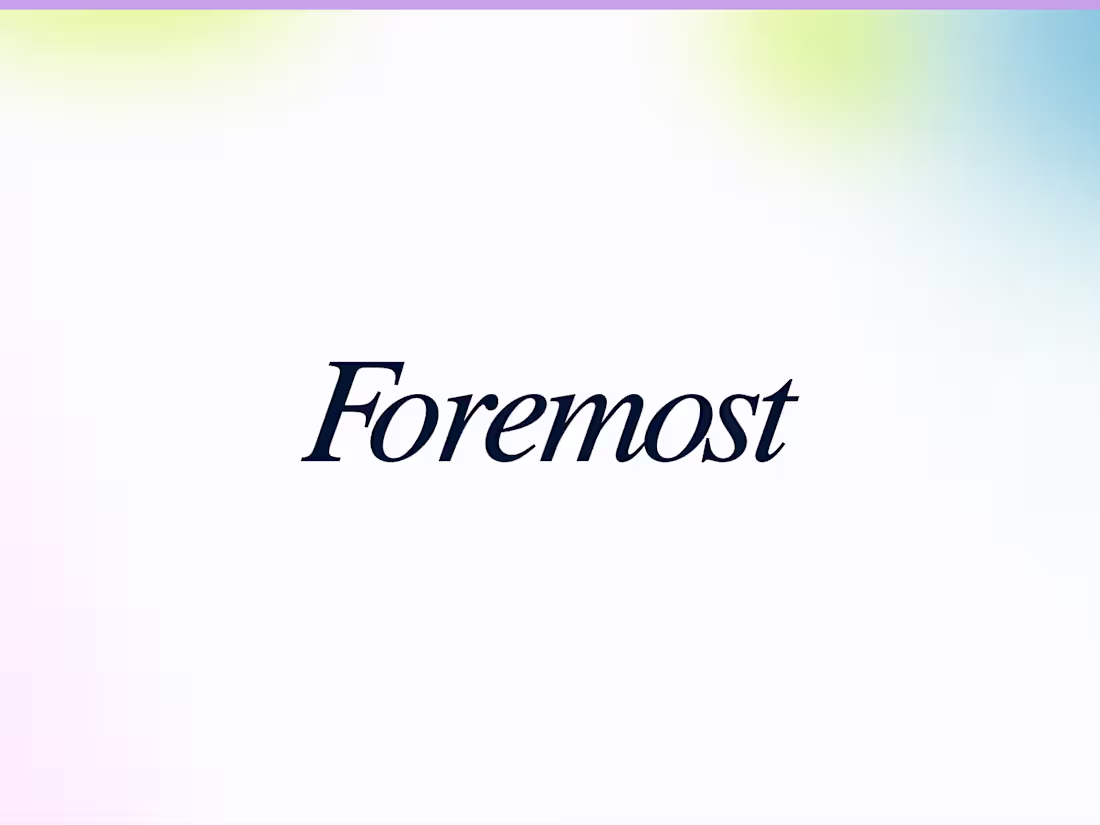 Cover image for Foremost — A Newsletter Brand for Forerunner VC