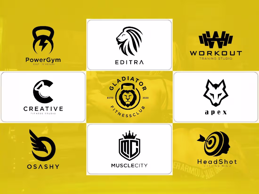 Cover image for Craft modern gym fitness team health sports brand logo design