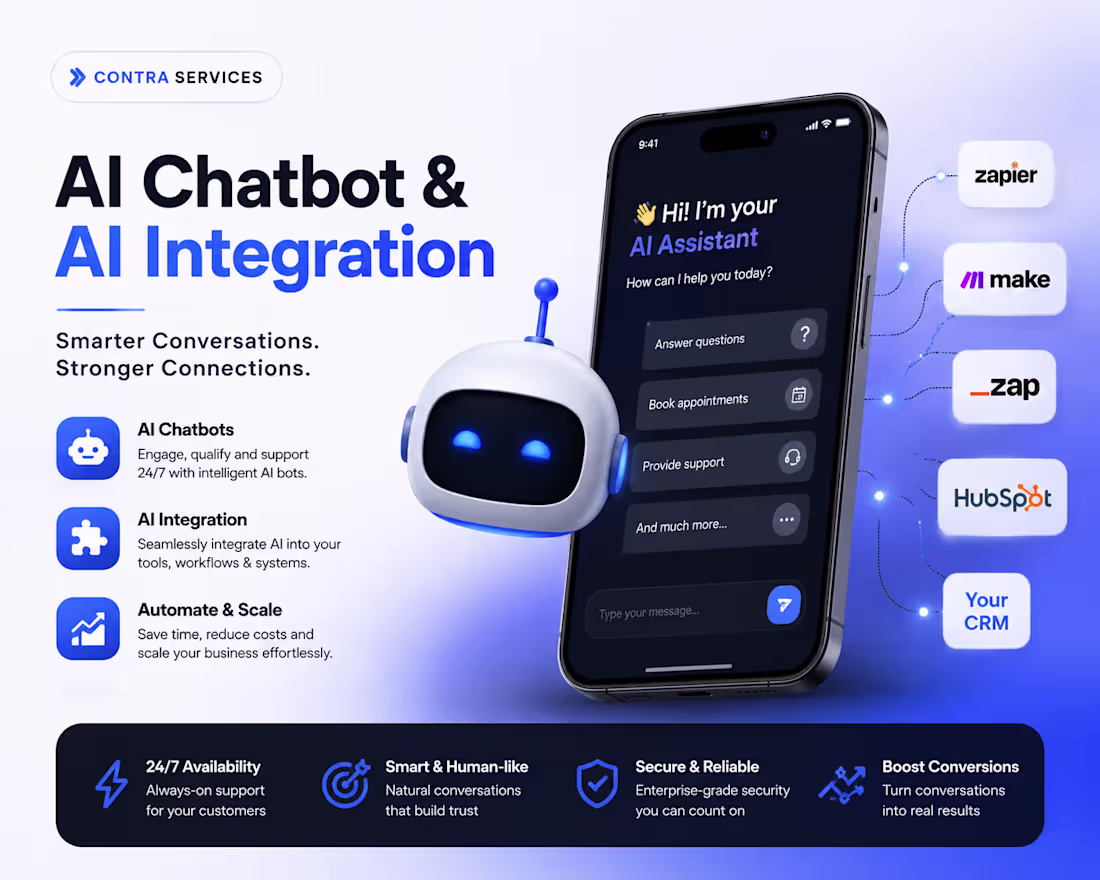 Cover image for AI Chatbot & AI Integration for Your App or Website