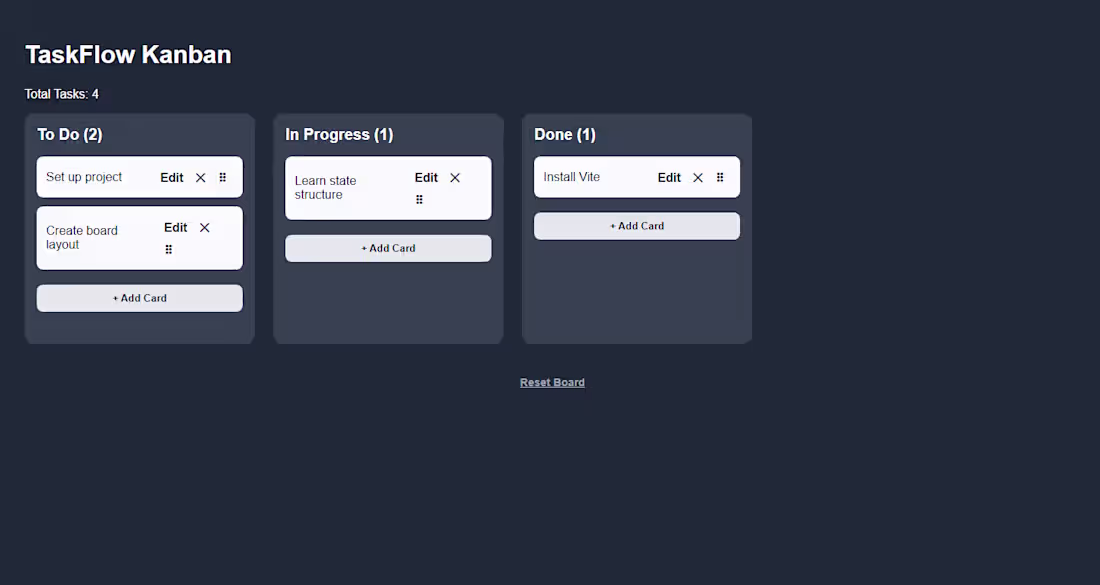 Cover image for TaskFlow is a responsive Kanban-style