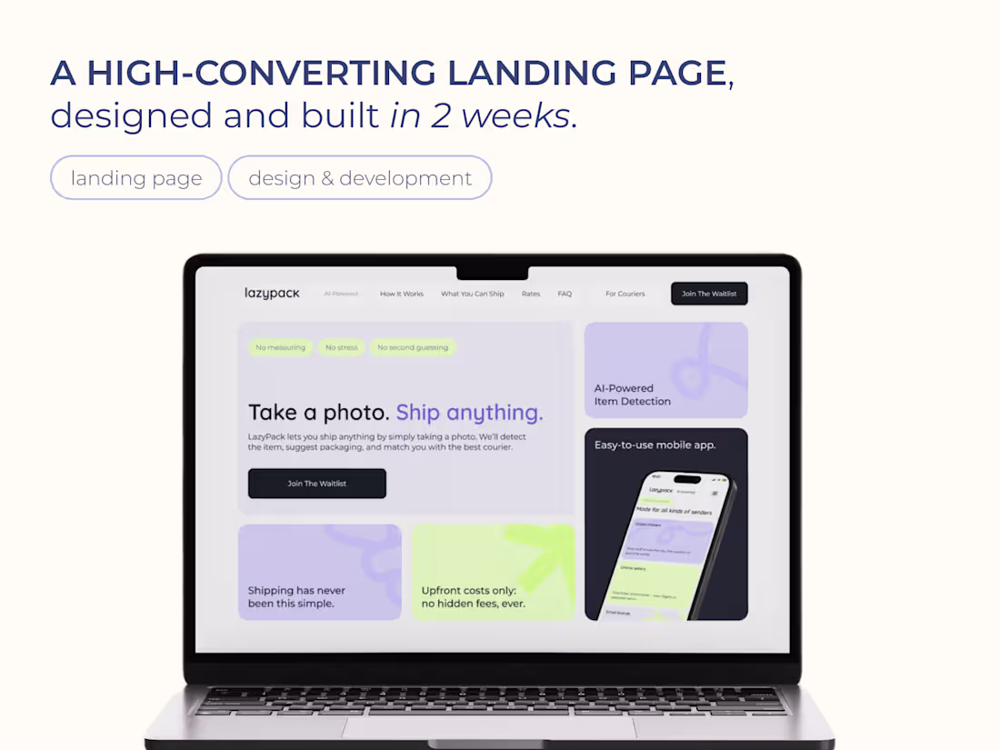 Cover image for Landing Page Design & Build