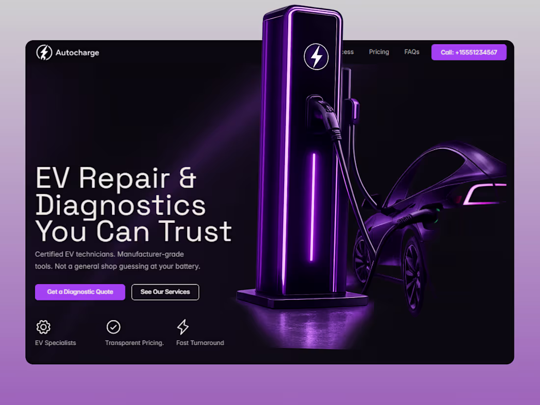 Cover image for Autocharge, a Framer landing page