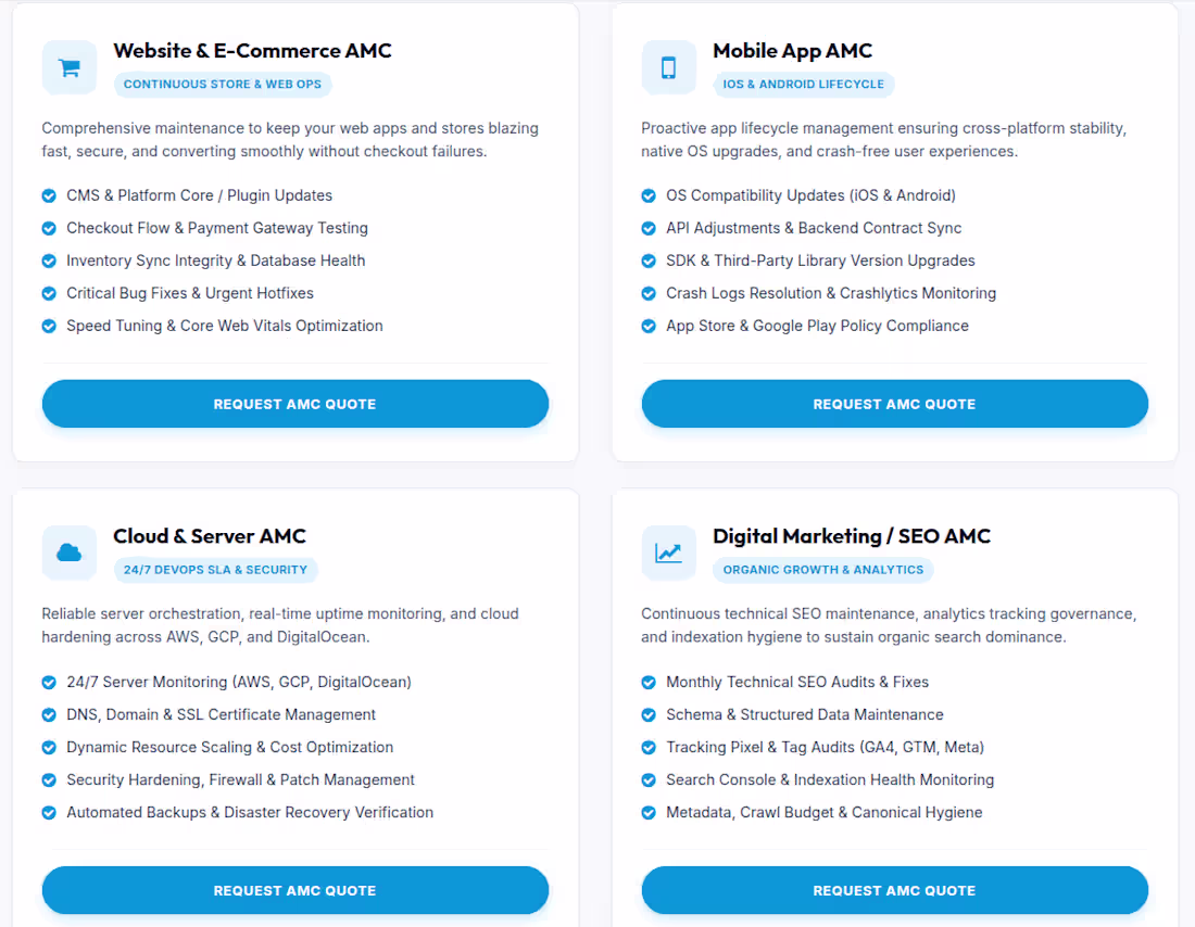 Cover image for High-Performance Web & Mobile Apps | Proactive AMC & DevOps