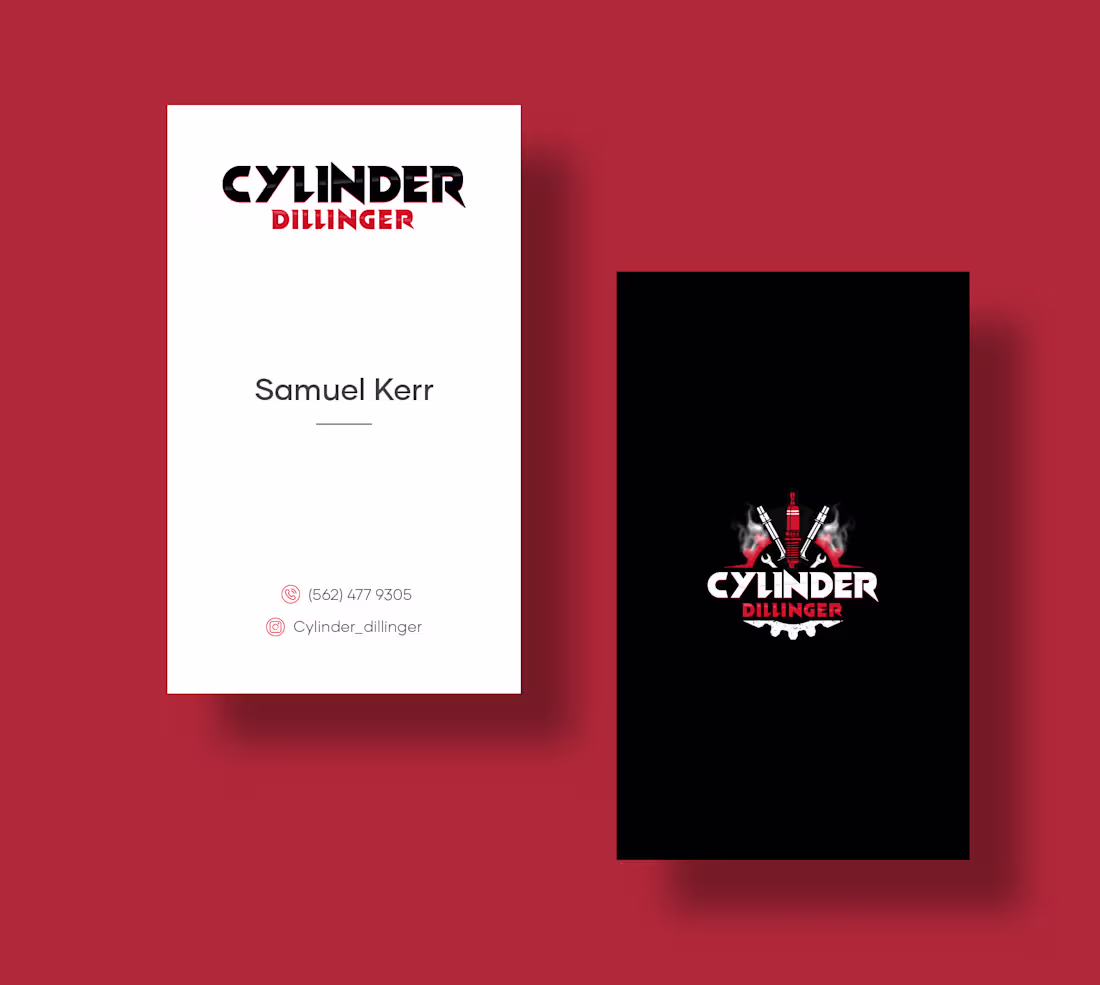 Cover image for I designed this business card for Cylinder Dillinger to capt...