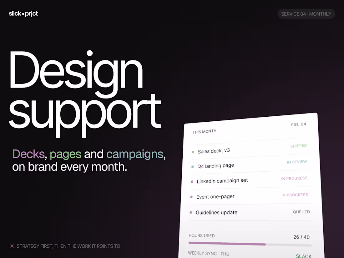 Cover image for Ongoing Design Support · Monthly Retainer