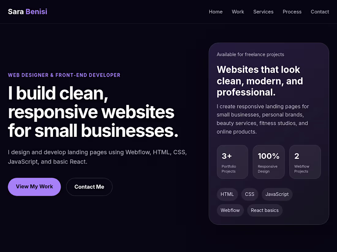 Cover image for Professional Personal Portfolio Website Design & Development