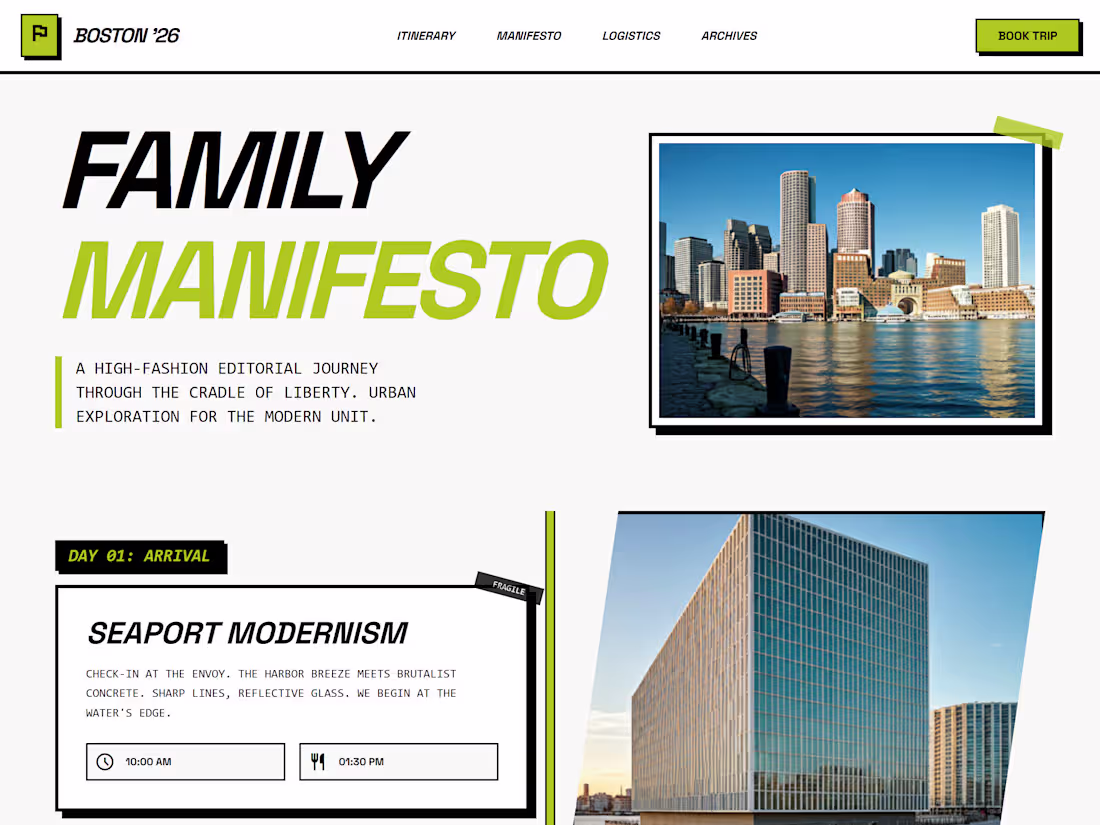 Cover image for Project Idea: Neo-Brutalist Travel Website Design This desig...