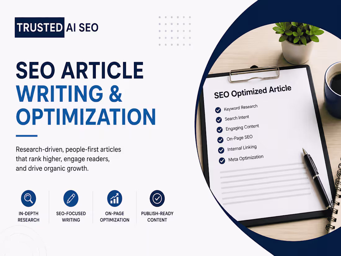 Cover image for SEO Article Writing & Optimization