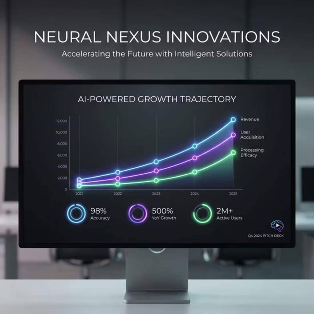 Cover image for **Premium AI Startup Pitch Deck**
Designed