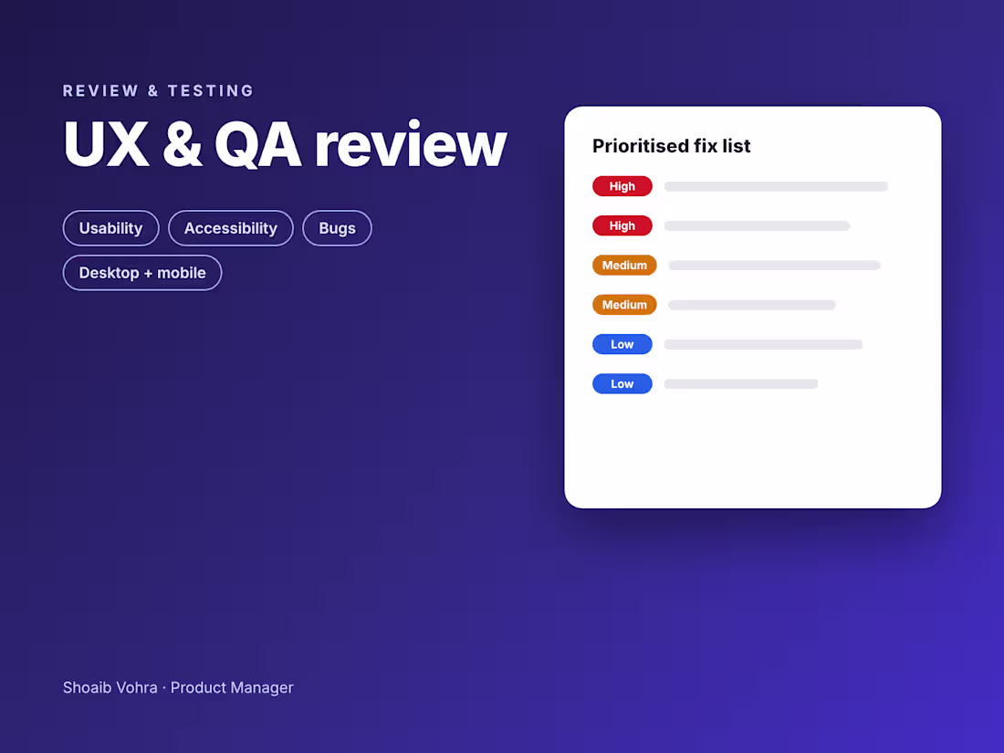 Cover image for Product & UX Audit: Find What Is Costing You Users