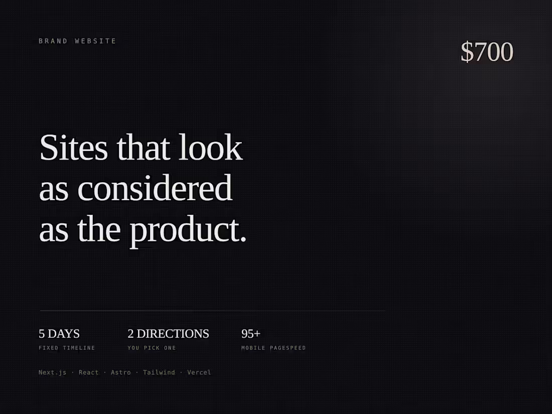Cover image for Brand Website for Premium Labels - Live in 5 Days