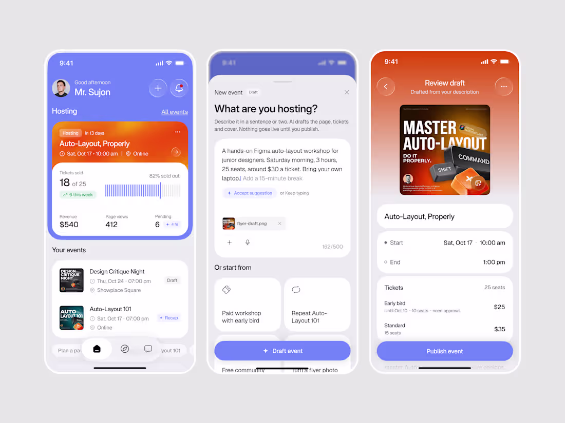 Cover image for Designed a modern AI Event