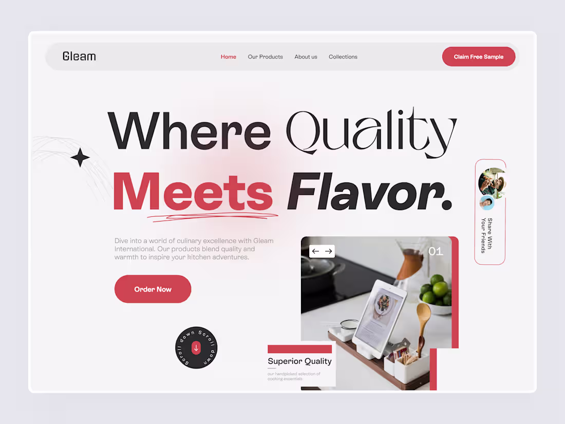 Cover image for Gleam-Cooking Essentials Web Header Concept