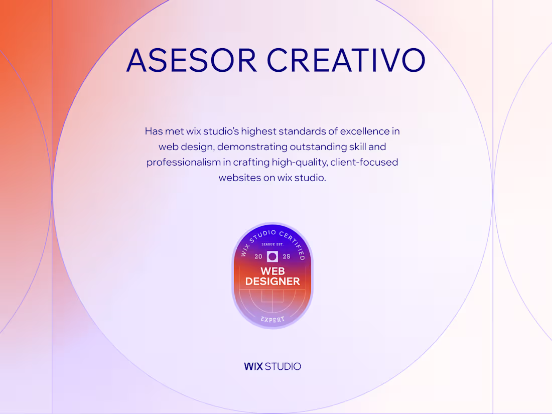 Cover image for Diseño web profesional | Wix Studio | Sitios modernos y ágiles