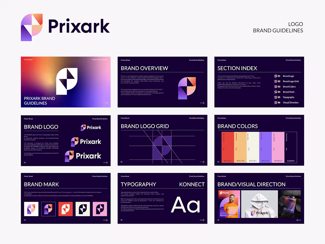 Cover image for Prixark Logo & Brand Guidelines - P letter logo