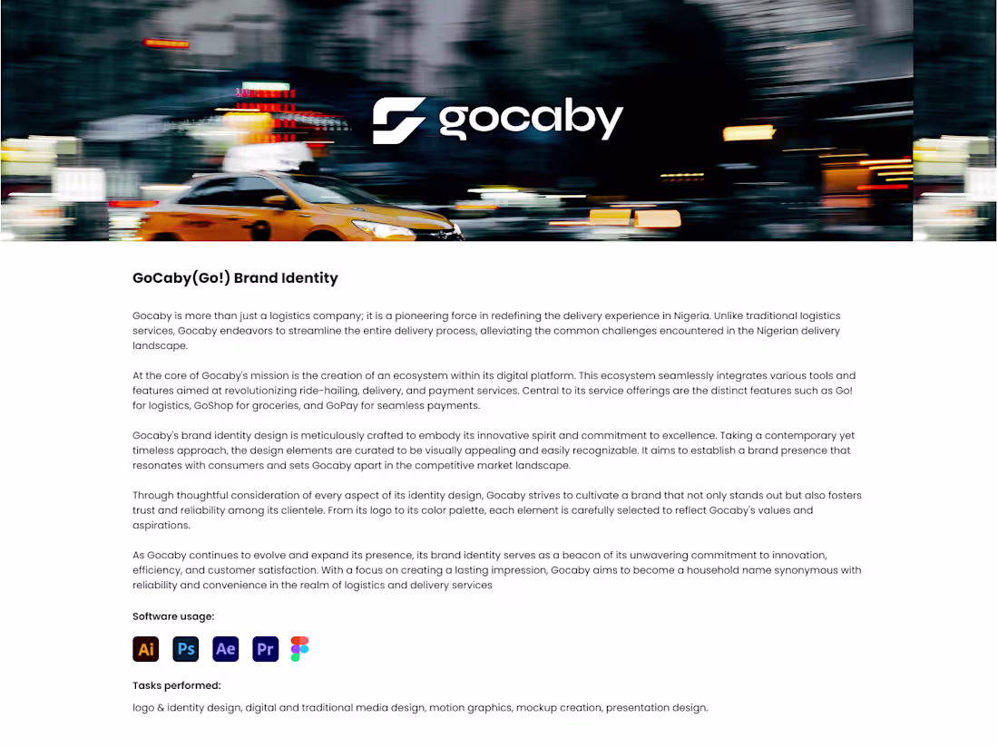 Cover image for GoCaby Brand Identity Design :: Behance