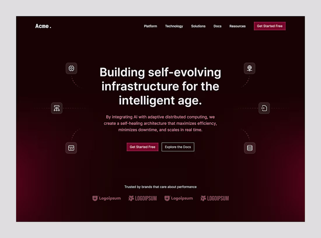 Cover image for Hero section for an AI SaaS
