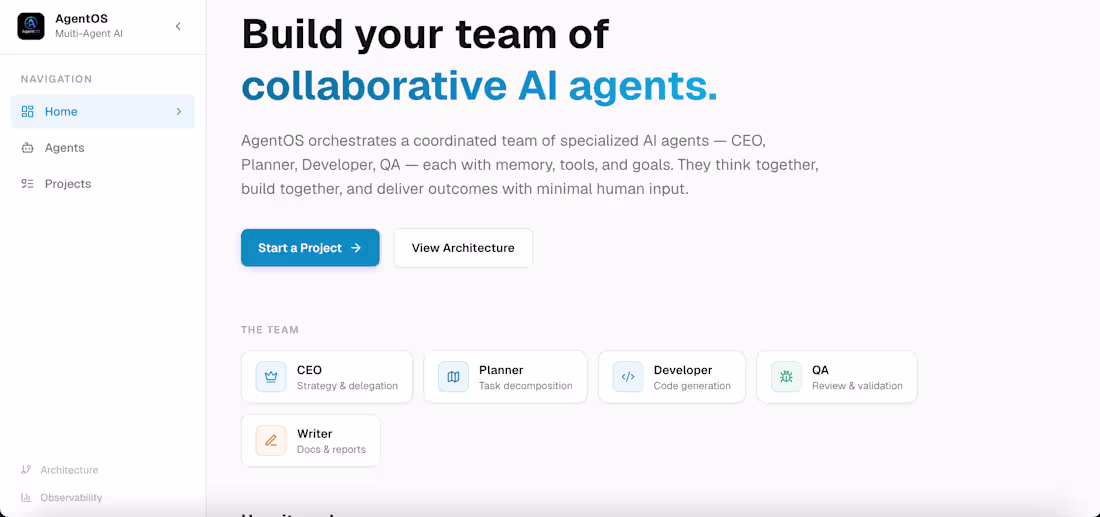 Cover image for AgentOS : Multi-Agent AI Orchestration