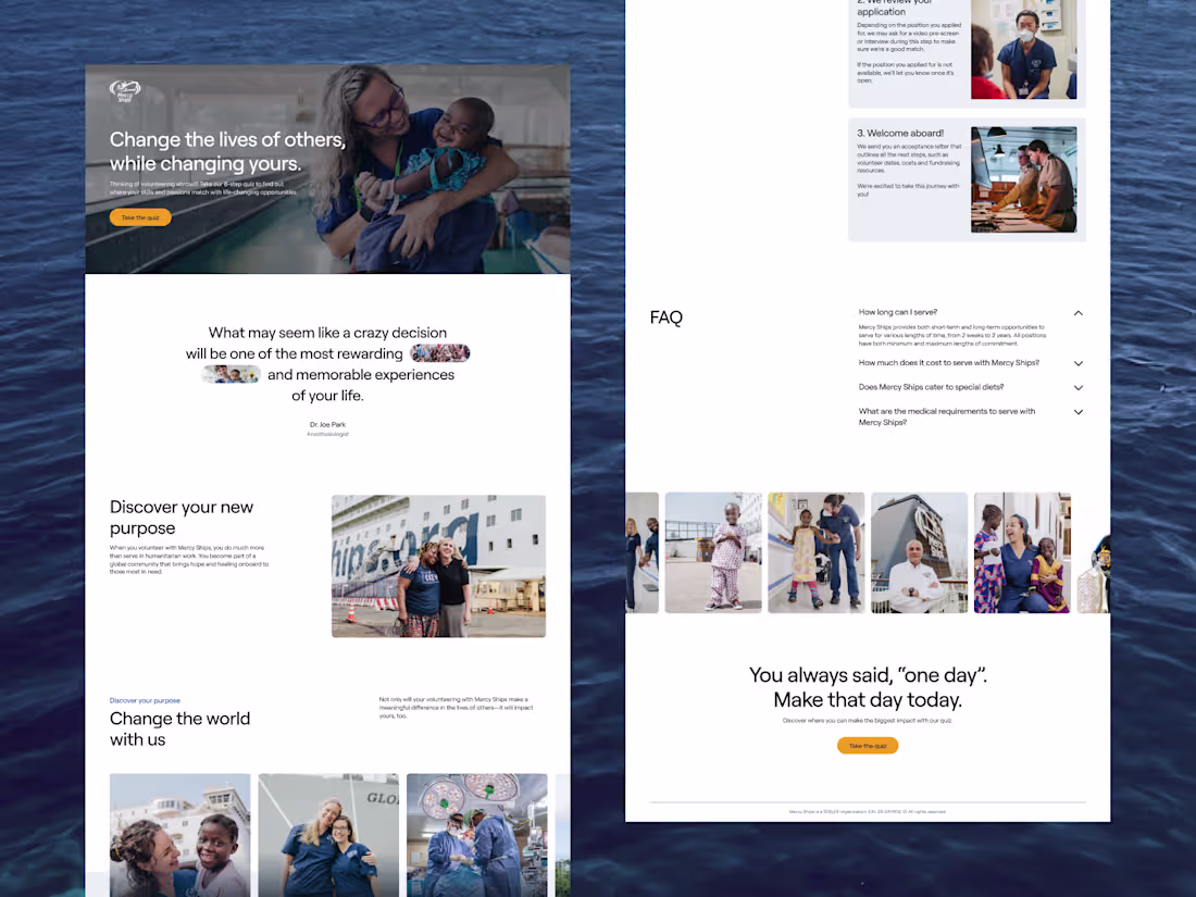 Cover image for Landing Page Optimization | Mercy Ships