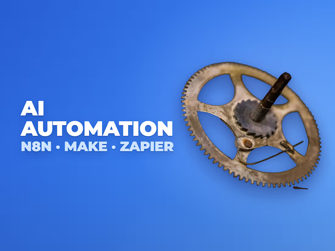 Cover image for AI workflow automation in n8n, Make or Zapier