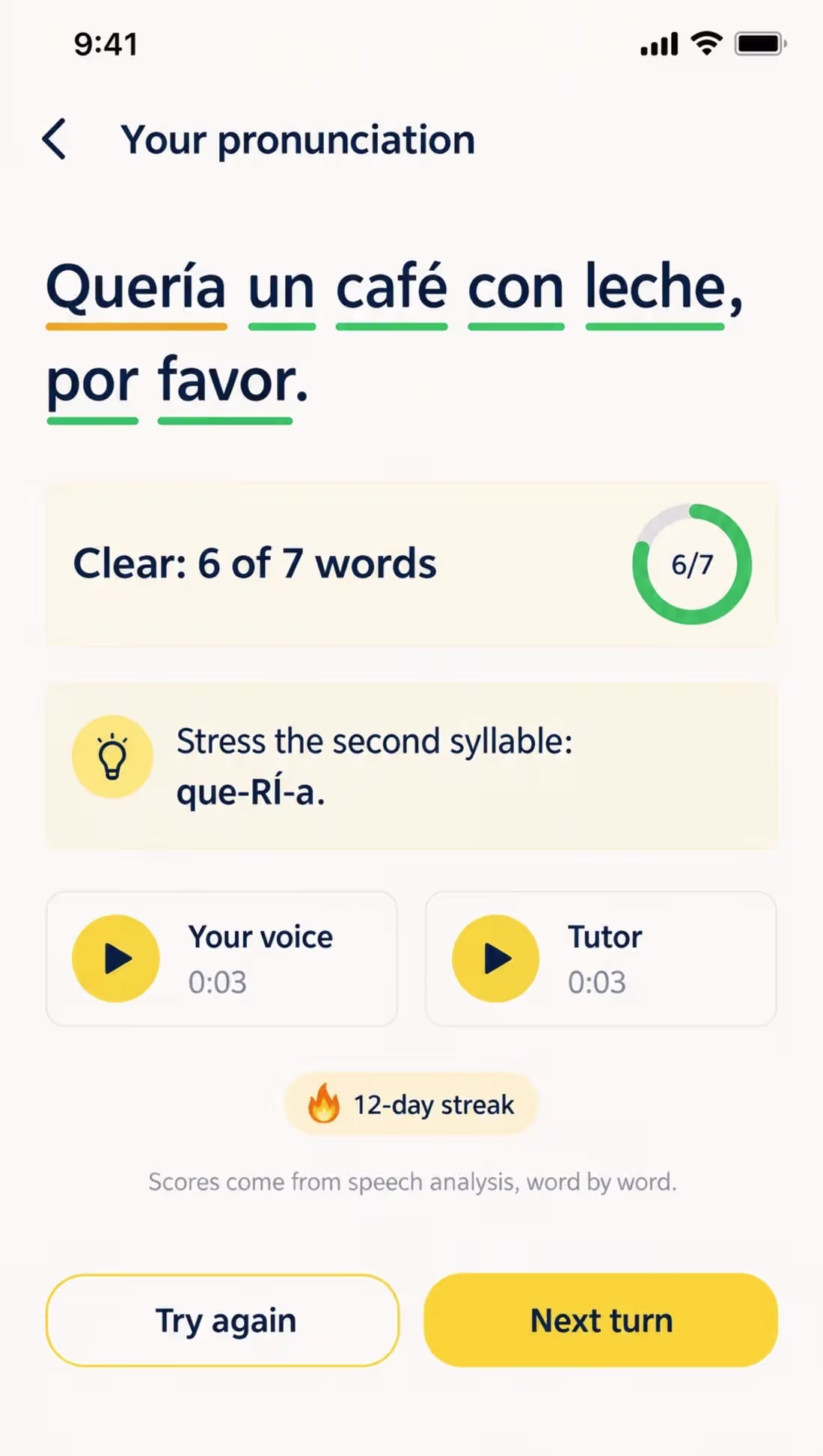 Cover image for Language practice app, a sample